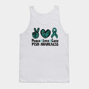 Peace Love Cure PTSD Awareness Tank Top